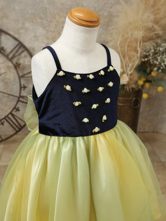 ドレス(2歳女児用) / 黄×紺