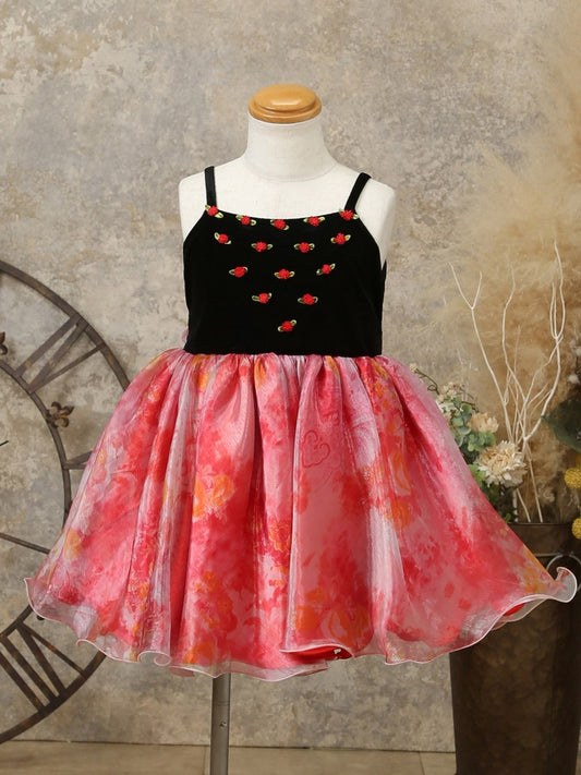 ドレス(2歳女児用) / 赤×黒