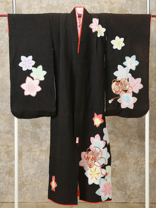 着物(7歳女児用) / 黒