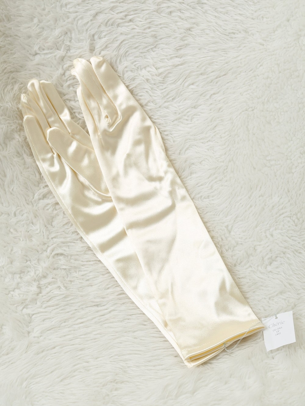 手袋(ウエディングドレス用) / オフホワイト光沢さらに長め