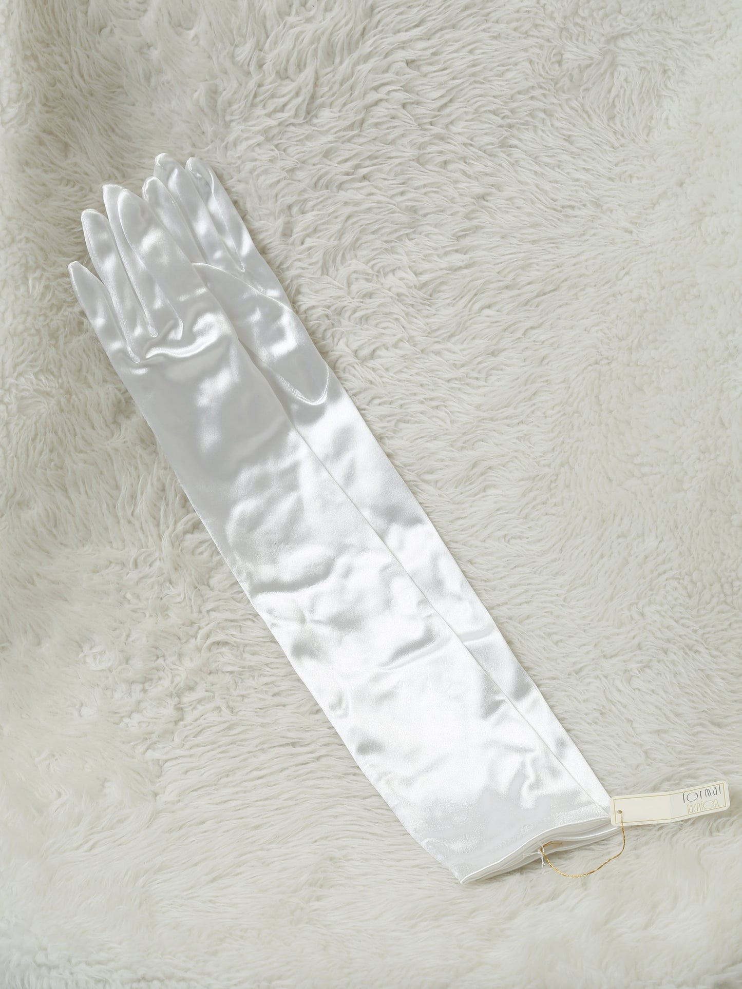 手袋(ウエディングドレス用) / ホワイト 光沢 長め