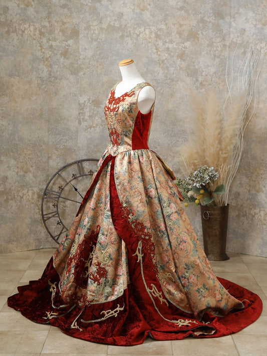 カラードレス / ゴールド赤