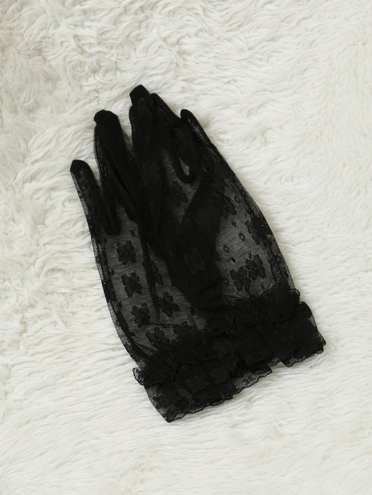 手袋（カラードレス用）/ 黒レース
