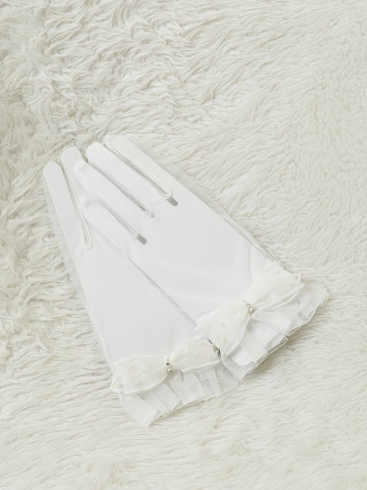 手袋（ウエディングドレス用） / ホワイトリボン